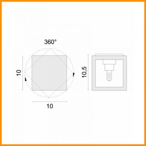Egoluce Alea Parete Alluminio cod. 4281 - immagine 2