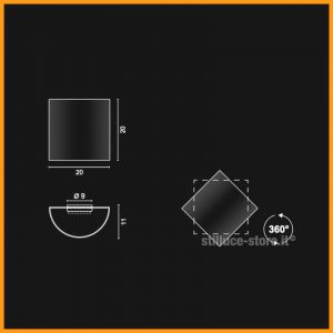 Egoluce Demi Lampada a parete Cod. 4594 - immagine 4