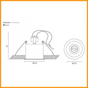 Egoluce Easy Tondo Incasso 230V cod. 6442 - immagine 3