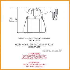 Egoluce Edy Faretto incasso 230V cod. 6302 - immagine 4