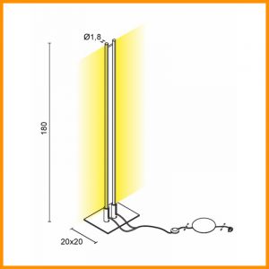 Egoluce Bi Lancia Terra LED Cod. 3524 - immagine 3