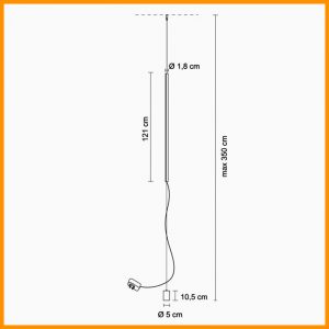 Egoluce Lancia LED Sospensione Terra Cod. 1577 - immagine 3