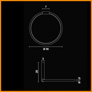 Egoluce Lancia Tonda Soffitto LED d. 35 Cod. 5602 - immagine 5