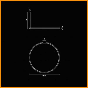 Egoluce Lancia Tonda Parete LED d. 70 Cod.4607 - immagine 4
