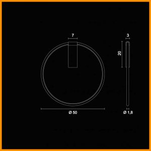 Egoluce Lancia Tonda Parete LED d. 50 Cod.4606 - immagine 4