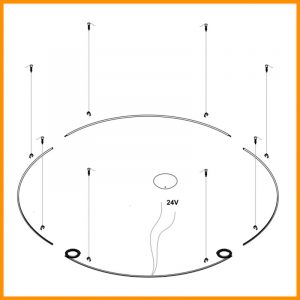 Egoluce Lancia Tonda Sospensione LED XXL d. 300 Cod. 1576 - immagine 4