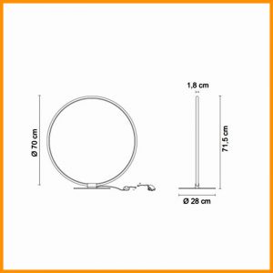 Egoluce Lancia Tonda Tavolo Terra LED d. 70 Cod. 3513 - immagine 4
