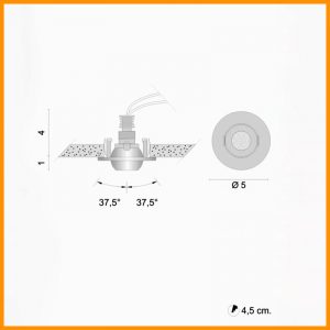 Egoluce Okkio LED Incasso 1W 350mA cod.6324 - immagine 3