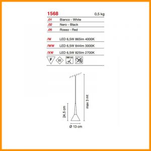 Egoluce Pevera System Sospensione 3 luci con binario - immagine 4