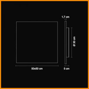 Egoluce Q Light 50 x 50 lampada LED parete soffitto Cod. 4590 - immagine 8