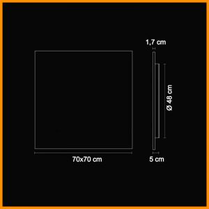 Egoluce Q Light 70 x 70 lampada LED parete soffitto cod. 4591 - immagine 8