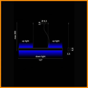 Egoluce Rail sospensione Led biemissione Cod. 1545 - immagine 3