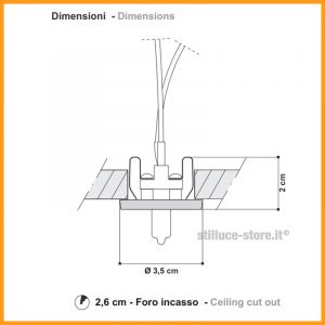 Egoluce Faretto incasso Alogeno 12V cod. 6204 - immagine 3