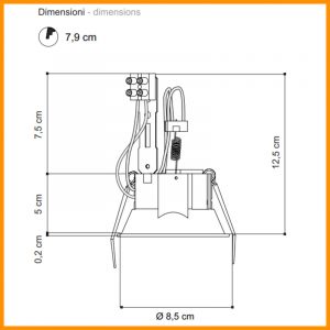 Egoluce Tappo Faretto Incasso Alogeno 12V cod. 6330 - immagine 4