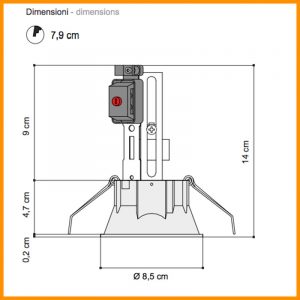 Egoluce Tappo Faretto Incasso 230V cod. 6329 - immagine 2