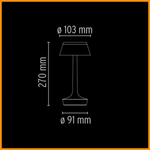 Flos Bon Jour Unplugged tavolo cromo opaco - immagine 6