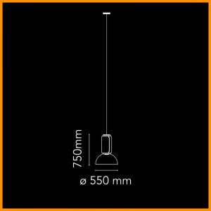 Flos Noctambule Suspension 1 Low Cylinder e Bowl - immagine 4