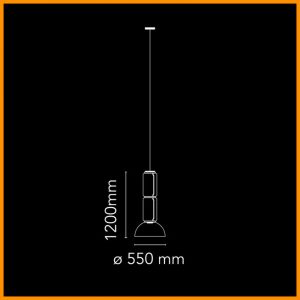 Flos Noctambule Suspension 2 Low Cylinders e Bowl - immagine 4