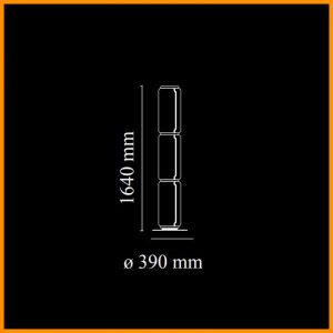 Flos Noctambule Floor 3 High Cylinders Small Base - immagine 4