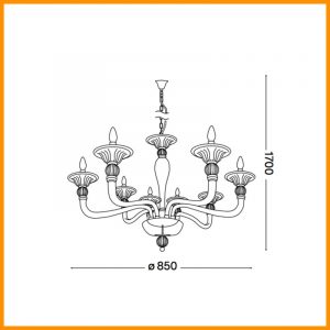 Ideal Lux Danieli SP8 Sospensione - immagine 4