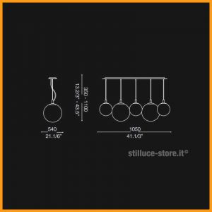 Ideal Lux Mapa Bianco SP5 lampada a sospensione - immagine 3