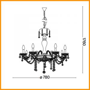 Ideal Lux Rose SP8 Sospensione - immagine 4