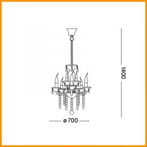Ideal Lux Tiepolo SP8 Sospensione - immagine 3