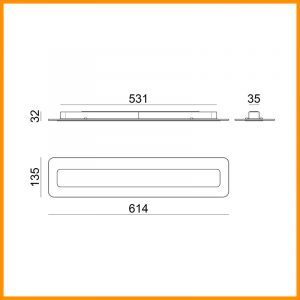 LineaLight Antille S parete cm 61 - immagine 4