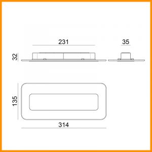 LineaLight Antille S parete cm 31 - immagine 3
