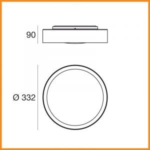LineaLight Crew 2 parete o soffitto d. 33 - immagine 4