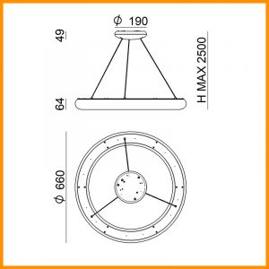 LineaLight Polo P Dali sospensione LED 66 - immagine 6