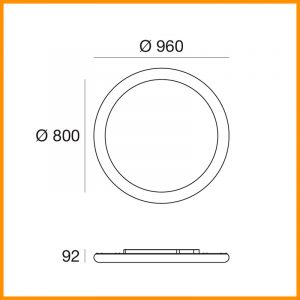 LineaLight Polo S parete o soffitto LED 96 - immagine 5