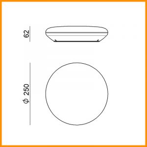 LineaLight Switch 25 LED parete o soffitto - immagine 5