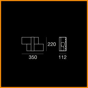 LineaLight Triad Parete/Soffitto 35x22 - immagine 3