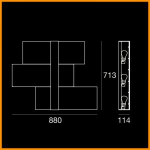 LineaLight Triad Parete/Soffitto 88x71 - immagine 2