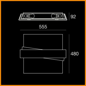 LineaLight Zig Zag Plafoniera 56,5 X 48 - immagine 4