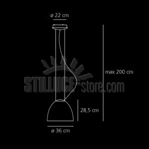Artemide Nur Mini Gloss Sospensione E27 Nero - immagine 2