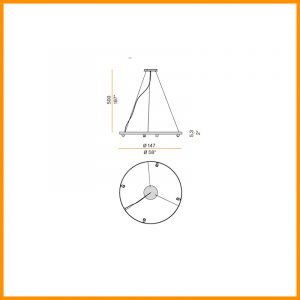 Panzeri Arena Sospensione LED 150 - immagine 3