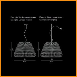 Panzeri Ralph lampada a sospensione 90 - immagine 3