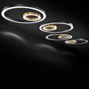 Panzeri Silver Ring lampada da parete o soffitto LED d. 123 cm - immagine 5