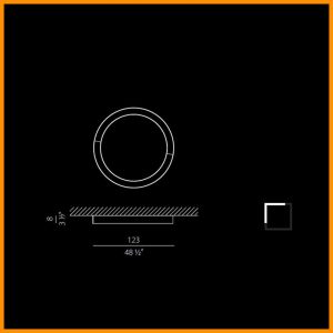 Panzeri Silver Ring lampada da parete o soffitto LED d. 123 cm - immagine 6