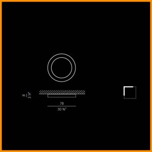 Panzeri Silver Ring lampada da parete o soffitto LED d. 78 cm - immagine 3