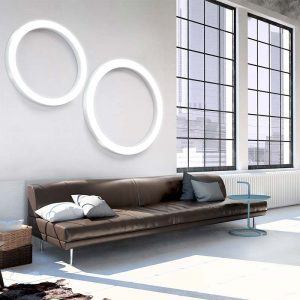 Panzeri Silver Ring lampada da parete o soffitto LED d. 123 cm - immagine 2