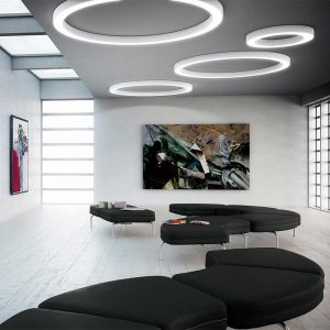 Panzeri Silver Ring lampada da parete o soffitto LED d. 78 cm - immagine 4
