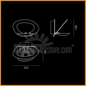 Artemide Pirce Micro Parete Led Oro - immagine 2