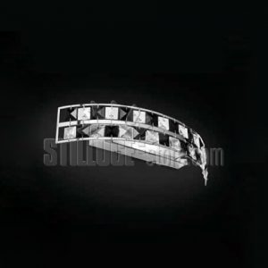 Micron Queen Lampada Parete Cristallo Nero - immagine 2