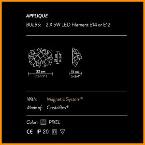 Slamp Clizia Pixel Applique - immagine 3