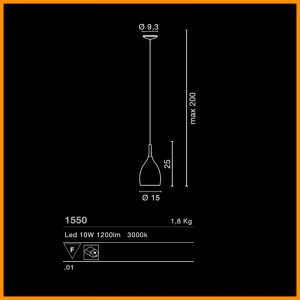 Egoluce Baloon Sospensione Led cod. 1549 - immagine 4