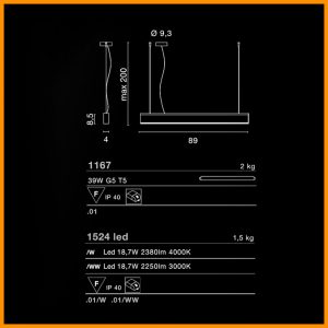 Egoluce Phantom sospensione Led cod. 1524 - immagine 5