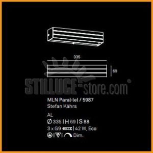 Milan Parallel Parete 3 luci cod. 5987 - immagine 2